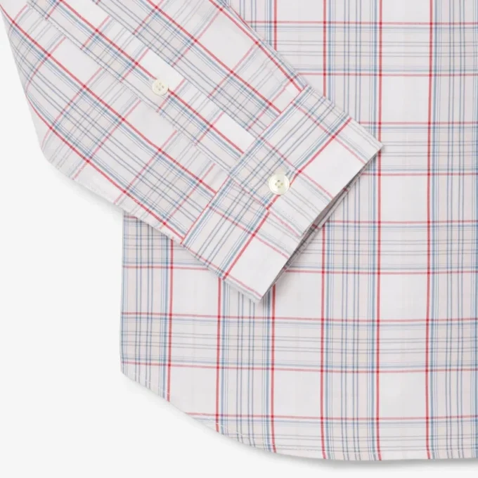 Herren-Hemd mit schmaler Passform aus Stretch-Karostoff Herren-Hemd mit schmaler Passform aus Stretch-Karostoff