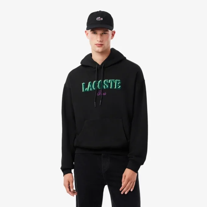 Herren-Hoodie mit lockerer Passform und Stickerei