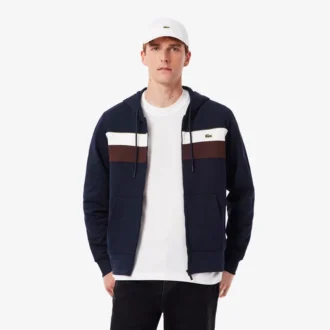 Herren-Hoodie mit Reißverschluss und Farbblock-Design Herren-Hoodie mit Reißverschluss und Farbblock-Design