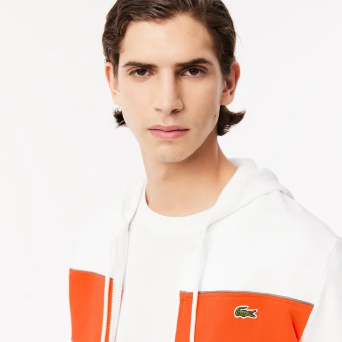 Herren-Hoodie mit Reißverschluss und Farbblock-Design