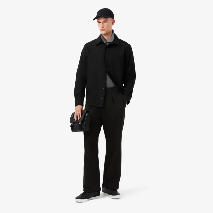 Herren-Hose aus Piqué mit Falten in lockerer Passform Herren-Hose aus Piqué mit Falten in lockerer Passform