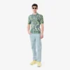 Herren-Jeans aus Denim mit geradem Schnitt und Print-Motiv Herren-Jeans aus Denim mit geradem Schnitt und Print-Motiv