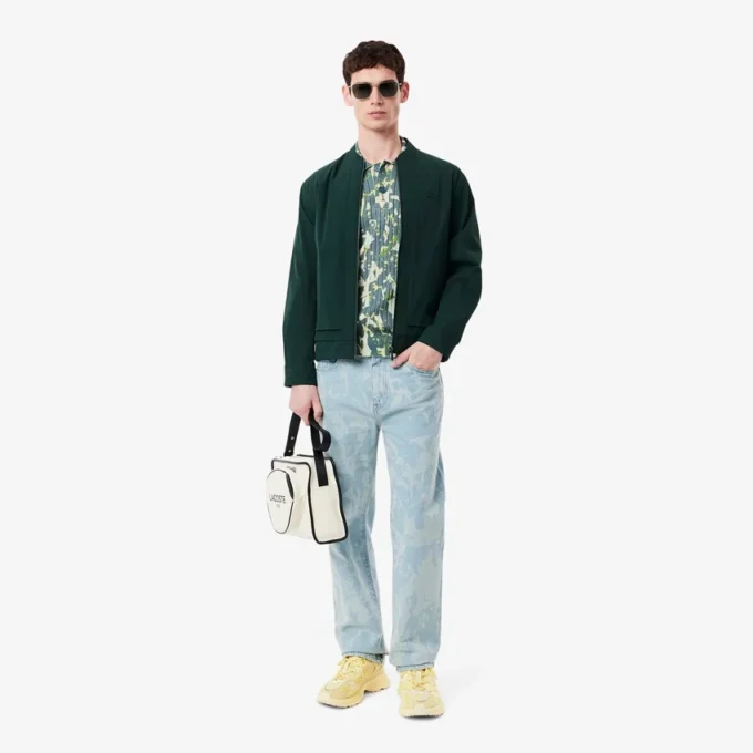 Herren-Jeans aus Denim mit geradem Schnitt und Print-Motiv Herren-Jeans aus Denim mit geradem Schnitt und Print-Motiv