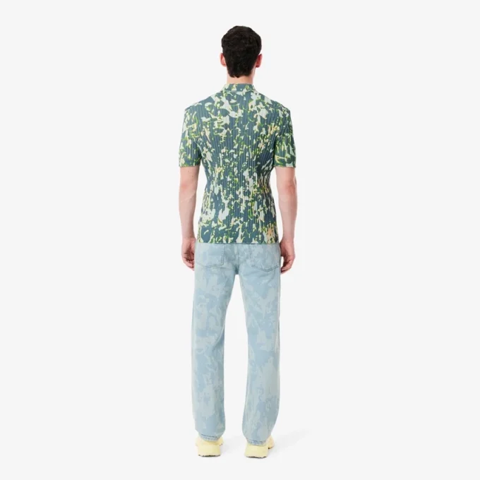 Herren-Jeans aus Denim mit geradem Schnitt und Print-Motiv Herren-Jeans aus Denim mit geradem Schnitt und Print-Motiv