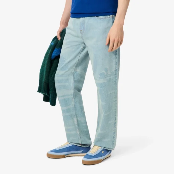 Herren-Jeans mit geradem Schnitt und Landschaftsmotiv Herren-Jeans mit geradem Schnitt und Landschaftsmotiv