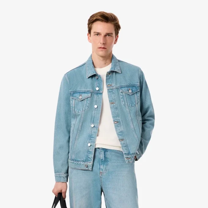 Herren-Jeansjacke mit Krokodil-Logo Herren-Jeansjacke mit Krokodil-Logo