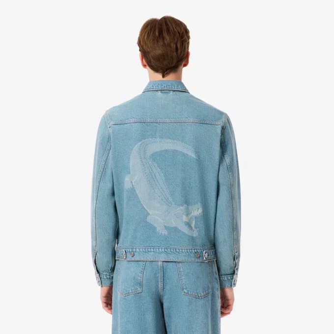 Herren-Jeansjacke mit Krokodil-Logo Herren-Jeansjacke mit Krokodil-Logo
