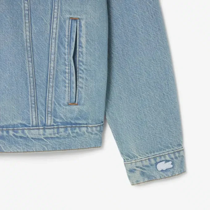Herren-Jeansjacke mit Krokodil-Logo Herren-Jeansjacke mit Krokodil-Logo