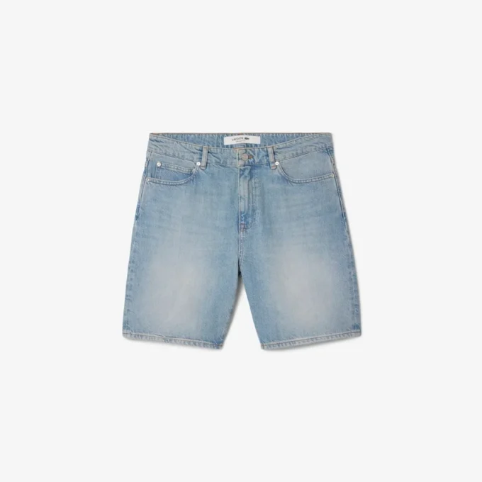 Herren-Jeansshorts mit geradem Schnitt Herren-Jeansshorts mit geradem Schnitt