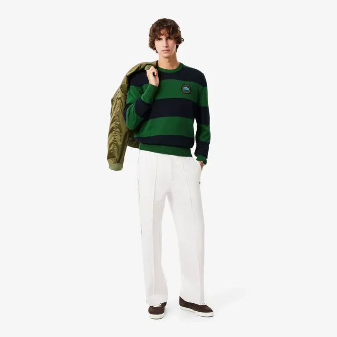 Herren-Jogginghose aus plissiertem Twill Herren-Jogginghose aus plissiertem Twill