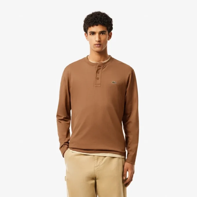Herren-Langarm-Henley Herren-Langarm-Henley