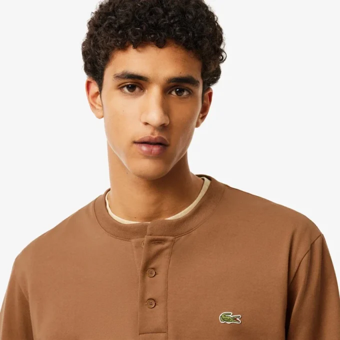 Herren-Langarm-Henley Herren-Langarm-Henley