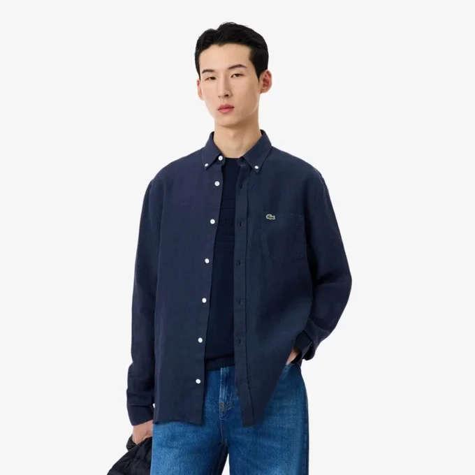 Herren-Leinenhemd in Regular Fit Herren-Leinenhemd in Regular Fit