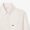Herren-Leinenhemd mit geriffeltem Schnitt Herren-Leinenhemd mit geriffeltem Schnitt