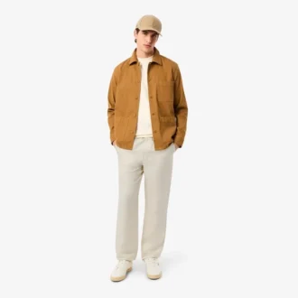 Herren-Leinenhose aus Twill in Regular Fit
