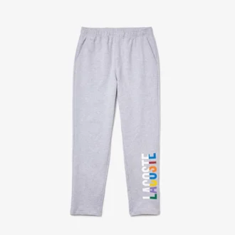 Herren-Lounge-Hose aus Baumwollfleece mit Markenlogo Herren-Lounge-Hose aus Baumwollfleece mit Markenlogo