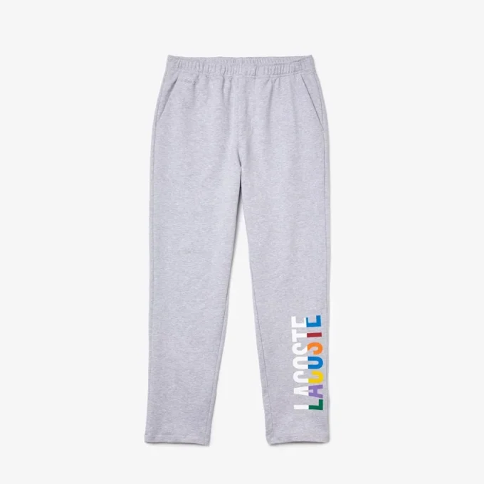 Herren-Lounge-Hose aus Baumwollfleece mit Markenlogo Herren-Lounge-Hose aus Baumwollfleece mit Markenlogo