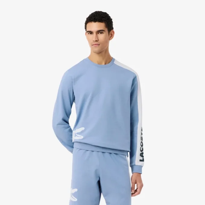 Herren-Lounge-Sweatshirt aus bedrucktem Fleece Herren-Lounge-Sweatshirt aus bedrucktem Fleece