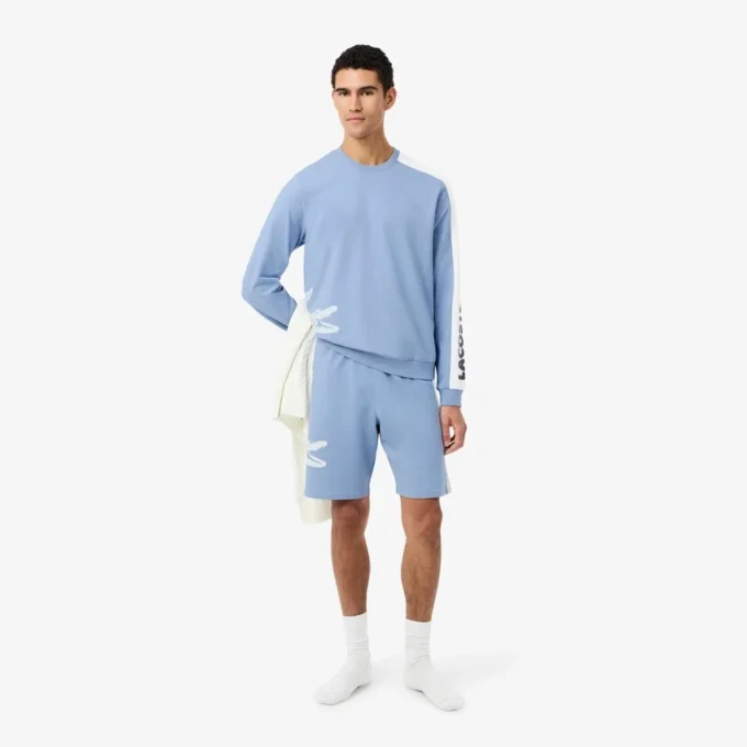 Herren-Lounge-Sweatshirt aus bedrucktem Fleece Herren-Lounge-Sweatshirt aus bedrucktem Fleece