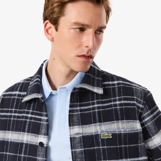 Herren-Overshirt aus Baumwolle mit Karomuster
