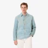Herren-Overshirt aus Denim mit Landschaftsmotiv Herren-Overshirt aus Denim mit Landschaftsmotiv