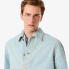 Herren-Overshirt aus Denim mit Landschaftsmotiv Herren-Overshirt aus Denim mit Landschaftsmotiv