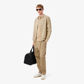 Herren-Oversize-Overshirt aus schwerer Baumwolle mit Karomuster