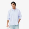 Herren-Oxfordhemd mit gerader Passform und Streifenmuster Herren-Oxfordhemd mit gerader Passform und Streifenmuster