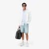 Herren-Oxfordhemd mit gerader Passform und Streifenmuster Herren-Oxfordhemd mit gerader Passform und Streifenmuster