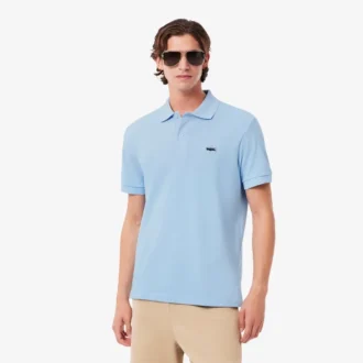 Herren-Poloshirt in klassischer Passform mit Krokodil-Piqué-Muster