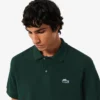 Herren-Poloshirt in klassischer Passform mit Krokodil-Piqué-Muster