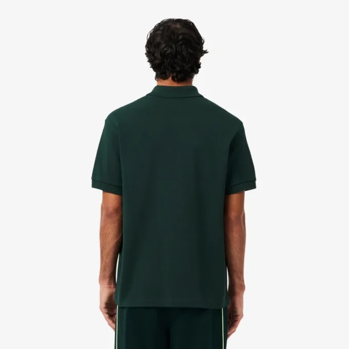 Herren-Poloshirt in klassischer Passform mit Krokodil-Piqué-Muster