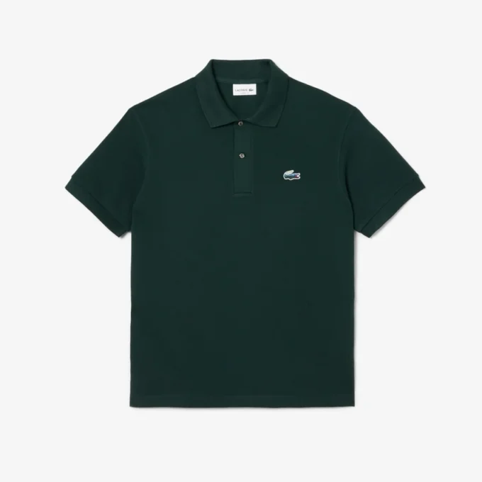 Herren-Poloshirt in klassischer Passform mit Krokodil-Piqué-Muster