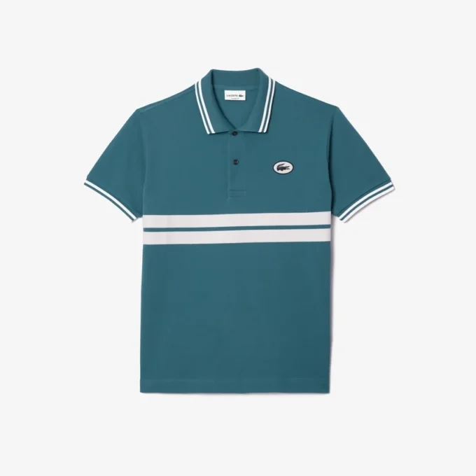 Herren-Poloshirt L.12.12 mit Badge in klassischer Passform