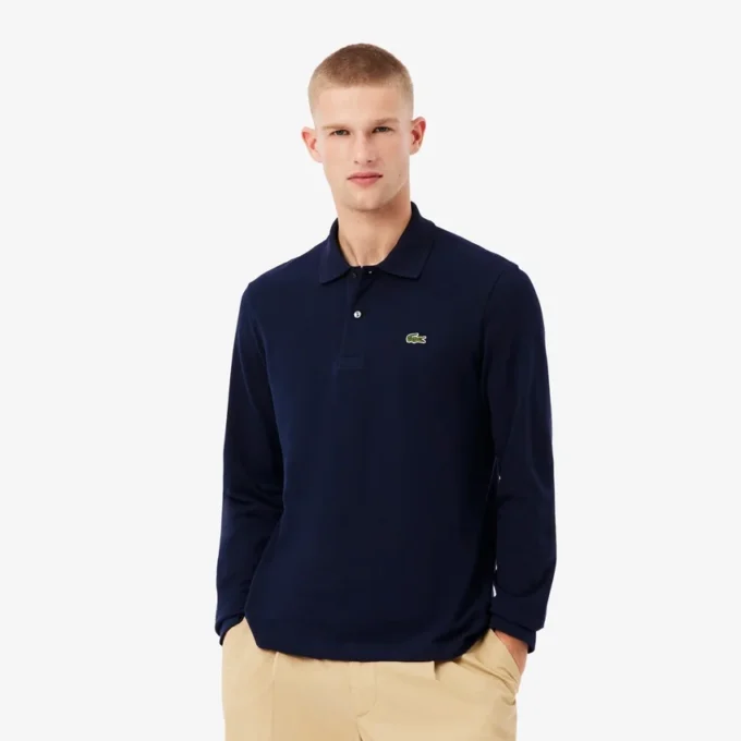 Herren-Poloshirt L.12.12 mit Langarm in klassischer Passform Herren-Poloshirt L.12.12 mit Langarm in klassischer Passform