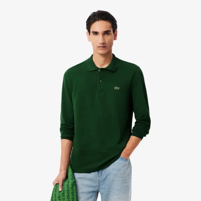 Herren-Poloshirt L.12.12 mit Langarm in klassischer Passform Herren-Poloshirt L.12.12 mit Langarm in klassischer Passform