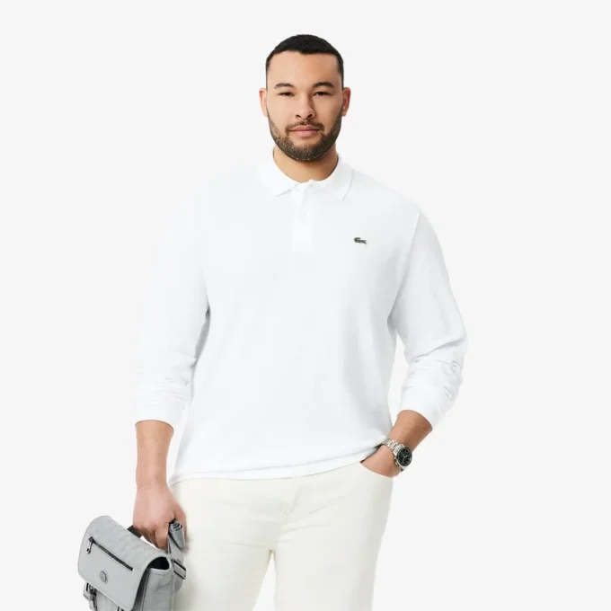 Herren-Poloshirt L.12.12 mit Langarm in klassischer Passform Herren-Poloshirt L.12.12 mit Langarm in klassischer Passform