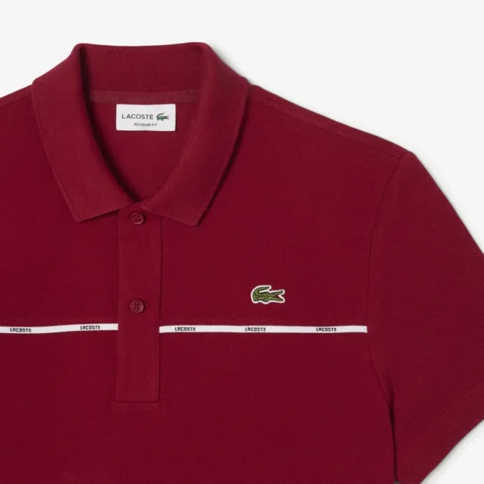 Herren-Poloshirt „L.12.12“ mit Logo-Einfassung in Regular Fit