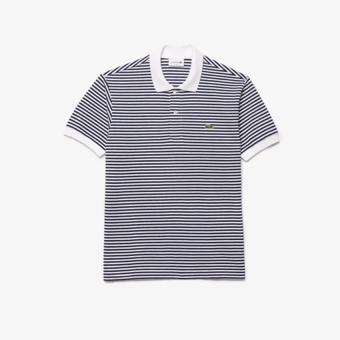 Herren-Poloshirt L.12.12 mit Streifenmuster in klassischer Passform Herren-Poloshirt L.12.12 mit Streifenmuster in klassischer Passform