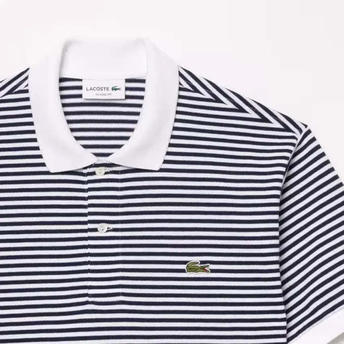 Herren-Poloshirt L.12.12 mit Streifenmuster in klassischer Passform Herren-Poloshirt L.12.12 mit Streifenmuster in klassischer Passform