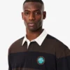 Herren-Poloshirt mit gestreiftem Muster und lockerer Passform