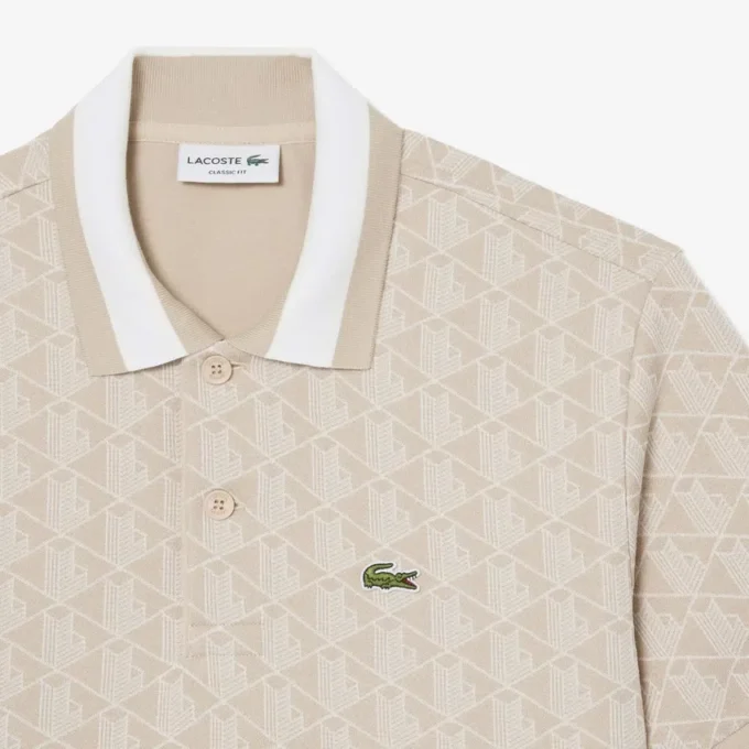 Herren-Poloshirt mit klassischer Passform und Monogramm