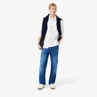 Herren-Poloshirt mit lockerer Passform und schwerem Piqué