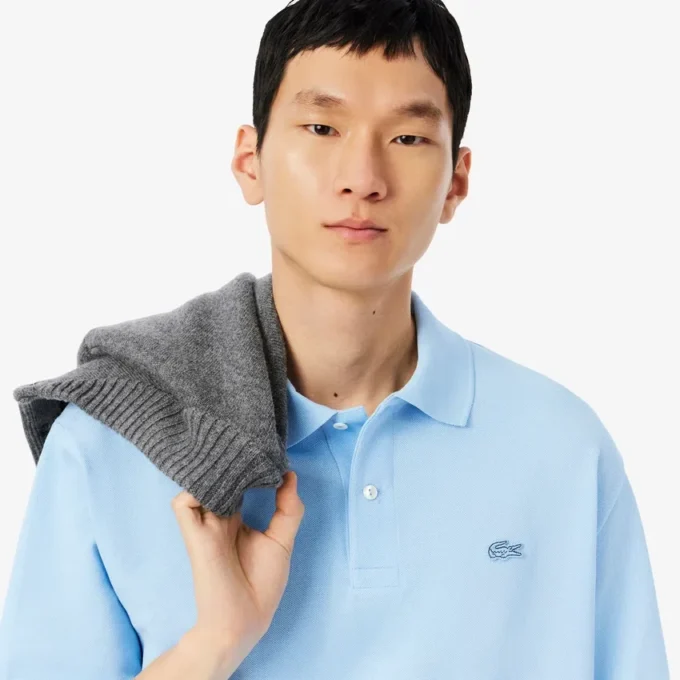 Herren-Poloshirt mit lockerer Passform und schwerem Piqué