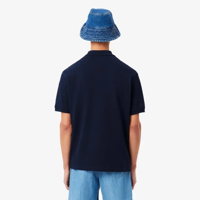 Herren-Poloshirt mit lockerer Passform und schwerem Piqué