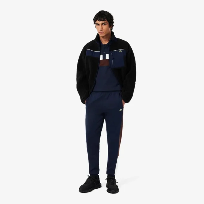 Herren-Poloshirt mit Regular Fit und Colorblock-Design aus Petit Piqué Herren-Poloshirt mit Regular Fit und Colorblock-Design aus Petit Piqué