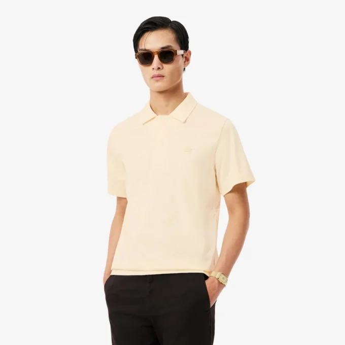 Herren-Poloshirt „Paris Classic Fit“ mit offenem Kragen und Stickerei Herren-Poloshirt „Paris Classic Fit“ mit offenem Kragen und Stickerei