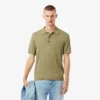 Herren-Poloshirts mit geripptem Strickkragen Herren-Poloshirts mit geripptem Strickkragen