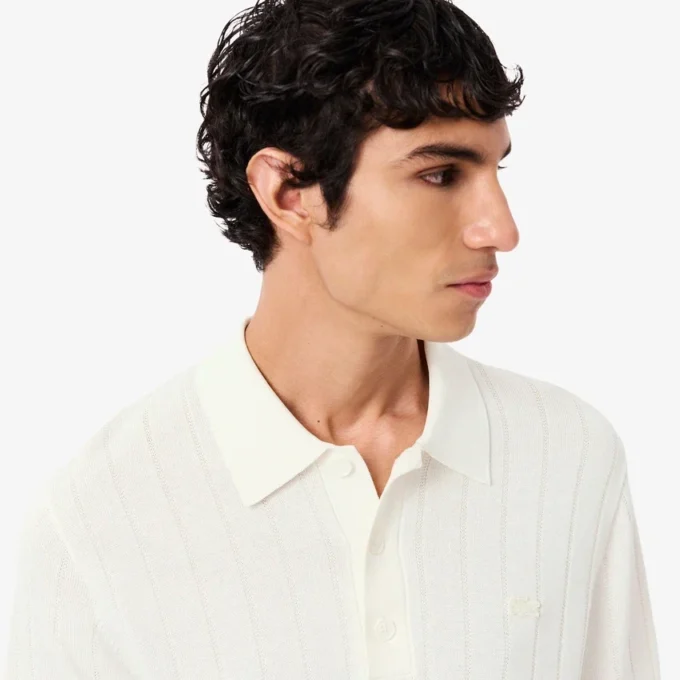 Herren-Poloshirts mit geripptem Strickkragen Herren-Poloshirts mit geripptem Strickkragen