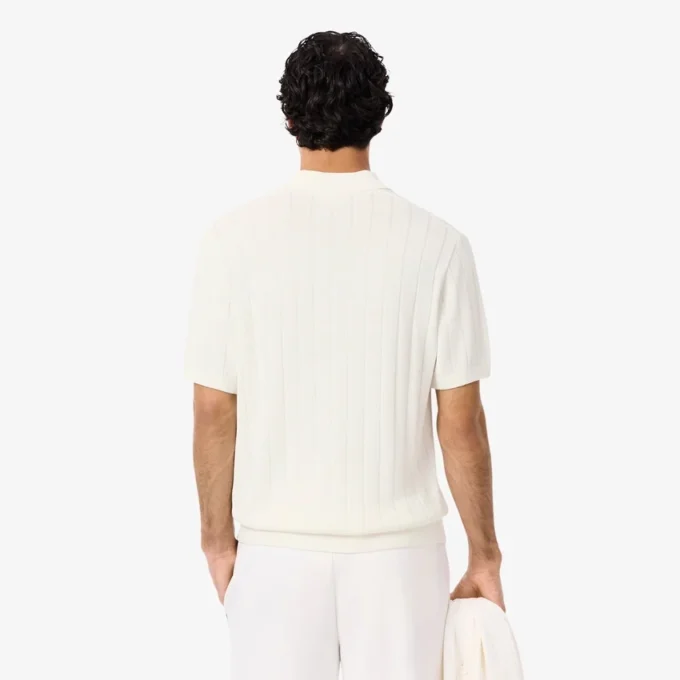 Herren-Poloshirts mit geripptem Strickkragen Herren-Poloshirts mit geripptem Strickkragen